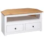 Mueble esquinero TV madera pino estilo Panamá blanco 93x49x49cm de vidaXL, Muebles TV - Ref: Foro24-282687, Precio: 123,29 €,...