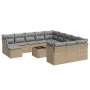 Garden set with 13-piece synthetic rattan beige cushions. by , Garden sets - Ref: Foro24-3218639, Price: 899,51 €, Discount: %