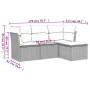 Set mit 4 Gartensofas und Kissen synthetisches Rattangrau von , Gartensets - Ref: Foro24-3217540, Preis: 247,19 €, Rabatt: %