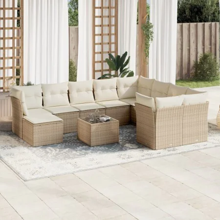 Garden sofa set 11 pieces with beige synthetic rattan cushions by , Garden sets - Ref: Foro24-3218598, Price: 792,60 €, Disco...