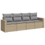 Garden sofa set with 4-piece synthetic rattan beige cushions by , Garden sets - Ref: Foro24-3218669, Price: 279,07 €, Discoun...