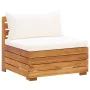 Garden furniture 8 pieces and cream white acacia wood cushions by , Garden sets - Ref: Foro24-46680, Price: 1,00 €, Discount: %