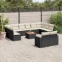 Garden sofa and cushion set 13 pieces black synthetic rattan by , Modular outdoor sofas - Ref: Foro24-3224355, Price: 753,79 ...