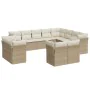 12-piece garden sofa set and brown synthetic rattan cushions by , Garden sets - Ref: Foro24-3218528, Price: 1,00 €, Discount: %