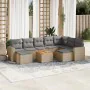 Garden sofa set with beige cushions 10 pieces synthetic rattan by , Modular outdoor sofas - Ref: Foro24-3224407, Price: 633,1...