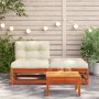 Garden sofa without armrests with cushions and footrest by , Modular outdoor sofas - Ref: Foro24-838130, Price: 138,96 €, Dis...