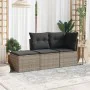 Set mit 3 Gartensofas und Kissen synthetisches Rattangrau von , Gartensets - Ref: Foro24-3249309, Preis: 182,65 €, Rabatt: %