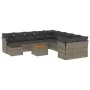 Set mit 12 Gartensofas mit Kissen synthetisches Rattangrau von , Gartensets - Ref: Foro24-3223981, Preis: 722,55 €, Rabatt: %