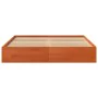 Solid wax brown pine wood bed frame 120x200 cm by , Beds and slatted bases - Ref: Foro24-844819, Price: 90,10 €, Discount: %