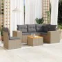 Garden sofa set with 6-piece synthetic rattan beige cushions by , Garden sets - Ref: Foro24-3257781, Price: 512,28 €, Discoun...