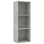 3-tier concrete gray plywood shelf 40x30x114cm by , Bookcases and shelves - Ref: Foro24-800940, Price: 71,22 €, Discount: %