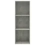 3-tier concrete gray plywood shelf 40x30x114cm by , Bookcases and shelves - Ref: Foro24-800940, Price: 71,22 €, Discount: %