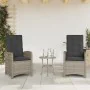 Garden chairs and table with cushions 3 pieces gray PE rattan by , Garden sets - Ref: Foro24-365179, Price: 316,75 €, Discoun...