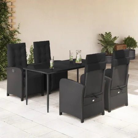 5-piece garden furniture set with black synthetic rattan cushions by , Garden sets - Ref: Foro24-3212531, Price: 705,02 €, Di...