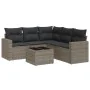 6-piece garden furniture set and gray synthetic rattan cushions by , Modular outdoor sofas - Ref: Foro24-3251297, Price: 469,...