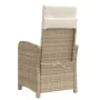 Garden recliner with footrest in beige PE rattan by , Garden chairs - Ref: Foro24-365236, Price: 147,63 €, Discount: %