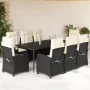 9-piece garden dining set and black synthetic rattan cushions by , Garden sets - Ref: Foro24-3212730, Price: 1,00 €, Discount: %