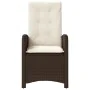 Garden recliner with brown synthetic rattan cushions by , Garden chairs - Ref: Foro24-365162, Price: 129,02 €, Discount: %