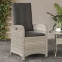 Sillones reclinables de jardín con cojines gris 2 uds ratán PE de , Sillas de jardín - Ref: Foro24-365174, Precio: 256,37 €, ...