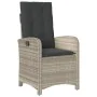 Sillones reclinables de jardín con cojines gris 2 uds ratán PE de , Sillas de jardín - Ref: Foro24-365174, Precio: 256,37 €, ...