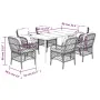 7-piece garden dining set with beige synthetic rattan cushions by , Garden sets - Ref: Foro24-3212156, Price: 738,14 €, Disco...