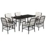 7-piece garden dining set and black synthetic rattan cushions by , Garden sets - Ref: Foro24-3212093, Price: 810,32 €, Discou...