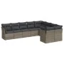 9-teiliges Gartenmöbel-Set und graue synthetische Rattankissen von , Gartensets - Ref: Foro24-3250009, Preis: 570,54 €, Rabat...