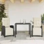 3-piece garden dining set with black synthetic rattan cushions by , Garden sets - Ref: Foro24-3212882, Price: 318,47 €, Disco...