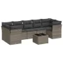 Set mit 8 Gartensofas und Kissen synthetisches Rattangrau von , Gartensets - Ref: Foro24-3249129, Preis: 518,10 €, Rabatt: %