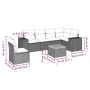 7-piece garden sofa set with gray PE rattan cushions by , Garden sets - Ref: Foro24-3257803, Price: 475,14 €, Discount: %