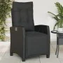 Garden reclining chair with black PE rattan footrest by , Garden chairs - Ref: Foro24-365233, Price: 162,95 €, Discount: %