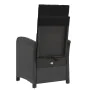 Garden reclining chair with black PE rattan footrest by , Garden chairs - Ref: Foro24-365233, Price: 162,95 €, Discount: %