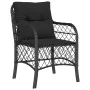 Tisch und Stühle mit Kissen 3 Stück synthetisches Rattan schwarz von , Gartensets - Ref: Foro24-3212103, Preis: 275,31 €, Rab...