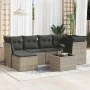 7-piece garden sofa set with gray PE rattan cushions by , Garden sets - Ref: Foro24-3249799, Price: 454,92 €, Discount: %