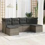 6-piece garden furniture set and gray synthetic rattan cushions by , Garden sets - Ref: Foro24-3249849, Price: 365,35 €, Disc...