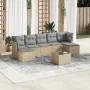 Garden sofa set with beige cushions, 8 pieces, PE rattan. by , Garden sets - Ref: Foro24-3249878, Price: 493,60 €, Discount: %