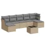 Garden sofa set with beige cushions, 8 pieces, PE rattan. by , Garden sets - Ref: Foro24-3249878, Price: 493,60 €, Discount: %