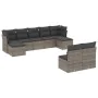 Garden furniture set 9 pieces and gray synthetic rattan cushions by , Garden sets - Ref: Foro24-3250109, Price: 535,50 €, Dis...