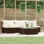 4-teiliges Gartenmöbel-Set und Kissen Kunstrattan braun von , Gartensets - Ref: Foro24-317507, Preis: 232,11 €, Rabatt: %