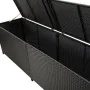 Schwarze Garten-Aufbewahrungsbox aus synthetischem Rattan, 200 x 50 x 60 cm von , Aufbewahrungsboxen für den Außenbereich - R...