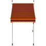 Orange and brown retractable manual awning 100 cm by , Awnings - Ref: Foro24-145834, Price: 77,06 €, Discount: %