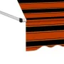 Orange and brown retractable manual awning 100 cm by , Awnings - Ref: Foro24-145834, Price: 77,06 €, Discount: %