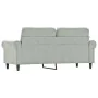 2-Sitzer-Sofa aus hellgrauem Samt, 140 cm von , Sofas - Ref: Foro24-359529, Preis: 261,58 €, Rabatt: %