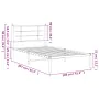 Metal bed frame with white headboard 100x200 cm by , Beds and slatted bases - Ref: Foro24-355605, Price: 59,59 €, Discount: %