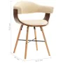 Dining chairs 2 pcs synthetic leather and cream curved wood by vidaXL, dining chairs - Ref: Foro24-283139, Price: 247,13 €, D...