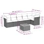 Set aus 7-teiligen Gartensofas und Kissen, synthetisches Rattan, beige von , Gartensets - Ref: Foro24-3223651, Preis: 461,06 ...