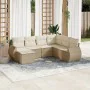 Set aus 7-teiligen Gartensofas und Kissen, synthetisches Rattan, beige von , Gartensets - Ref: Foro24-3254035, Preis: 566,73 ...