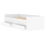 White bed frame with drawers 90x190 cm by , Beds and slatted bases - Ref: Foro24-3207350, Price: 168,78 €, Discount: %