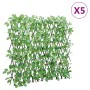 Expandable green artificial ivy trellis 5 units 180x65 cm by , fence panels - Ref: Foro24-366587, Price: 95,38 €, Discount: %