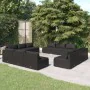 Gartensofa-Set 12-teilig mit schwarzen synthetischen Rattankissen von , Gartensets - Ref: Foro24-3101568, Preis: 1,00 €, Raba...